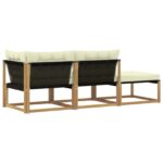 vidaXL Rohová sedačka s vankúšom Biela 241,5 x 83 x 73 cm – Obrázok 8