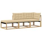 vidaXL Rohová sedačka s vankúšom Biela 241,5 x 83 x 73 cm – Obrázok 2