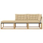 vidaXL Rohová sedačka s vankúšom Biela 241,5 x 83 x 73 cm – Obrázok 6