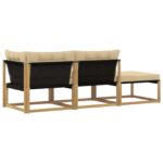 vidaXL Rohová sedačka s vankúšom Biela 241,5 x 83 x 73 cm – Obrázok 8