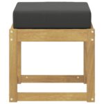 vidaXL Záhradná stolička, lavička s vankúšom Biela 43 x 43 x 45 cm – Obrázok 3