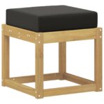 vidaXL Záhradná stolička, lavička s vankúšom Biela 43 x 43 x 45 cm – Obrázok 2