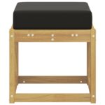 vidaXL Záhradná stolička, lavička s vankúšom Biela 43 x 43 x 45 cm – Obrázok 4