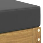 vidaXL Záhradná stolička, lavička s vankúšom Biela 115 x 43 x 45 cm – Obrázok 5