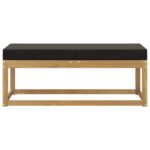 vidaXL Záhradná stolička, lavička s vankúšom Biela 115 x 43 x 45 cm – Obrázok 3