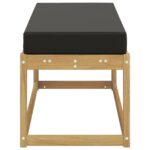 vidaXL Záhradná stolička, lavička s vankúšom Biela 115 x 43 x 45 cm – Obrázok 4