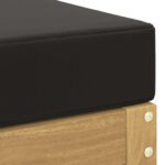 vidaXL Záhradná stolička, lavička s vankúšom Biela 115 x 43 x 45 cm – Obrázok 5