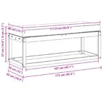 vidaXL Záhradná stolička, lavička s vankúšom Biela 115 x 43 x 45 cm – Obrázok 6