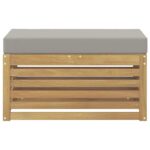 vidaXL Záhradná stolička, lavička s vankúšom Biela 80 x 43 x 45 cm – Obrázok 3