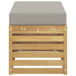 vidaXL Záhradná stolička, lavička s vankúšom Biela 80 x 43 x 45 cm – Obrázok 4