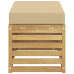 vidaXL Záhradná stolička, lavička s vankúšom Biela 80 x 43 x 45 cm – Obrázok 4