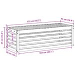 vidaXL Záhradná stolička, lavička Biela 115 x 43 x 37 cm – Obrázok 6