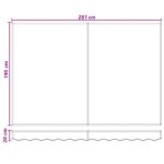 vidaXL Náhradná látka na markízu Sivohnedá 3 x 2 m Polyester – Obrázok 8