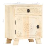 vidaXL Nočný stolík 40x30x50 cm masívne mangové drevo – Obrázok 10
