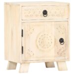 vidaXL Nočný stolík 40x30x50 cm masívne mangové drevo – Obrázok 12