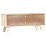 vidaXL TV skrinka 110x30x44 cm masívne mangovníkové drevo – Obrázok 5