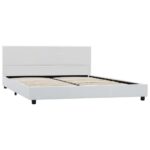 vidaXL Posteľný rám, biely, umelá koža 160x200 cm – Obrázok 2
