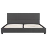 vidaXL Posteľný rám, sivý, umelá koža 160x200 cm – Obrázok 3