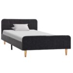 vidaXL Posteľný rám, tmavosivý, juta 90x200 cm – Obrázok 2