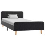 vidaXL Posteľný rám, tmavosivý, juta 100x200 cm – Obrázok 2