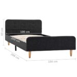 vidaXL Posteľný rám, tmavosivý, juta 100x200 cm – Obrázok 9