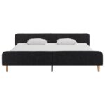 vidaXL Posteľný rám, tmavosivý, juta 180x200 cm – Obrázok 4