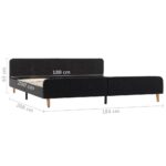 vidaXL Posteľný rám, tmavosivý, juta 180x200 cm – Obrázok 9