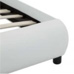 vidaXL Posteľný rám s LED, biely, umelá koža 100x200 cm – Obrázok 7
