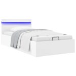 vidaXL Hydraulický posteľný rám+úložný priestor, LED, 100x200 cm
