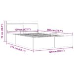 vidaXL Hydraulický posteľný rám+úložný priestor, LED, 120x200 cm – Obrázok 13