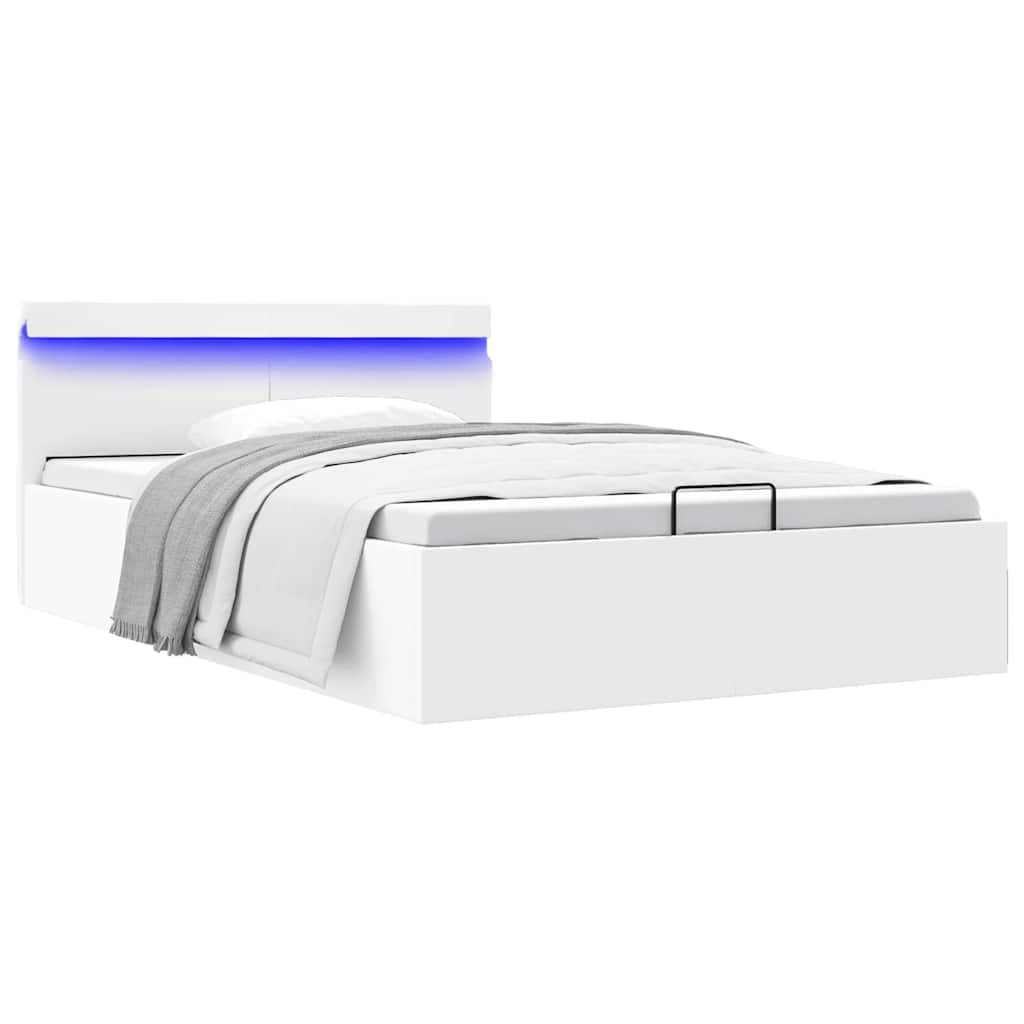 285549_1.jpg vidaXL Hydraulický posteľný rám+úložný priestor, LED, 140x200 cm – Obrázok 1