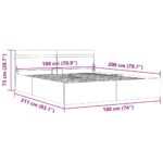 vidaXL Hydraulický posteľný rám+úložný priestor, LED, 180x200 cm – Obrázok 13