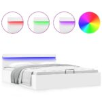 vidaXL Hydraulický posteľný rám+úložný priestor, LED, 180x200 cm – Obrázok 2