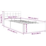 vidaXL Hydraulický posteľný rám+úložný priestor, látka 90x200 cm – Obrázok 10