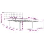 vidaXL Hydraulický posteľný rám+úložný priestor, látka 120x200 cm – Obrázok 11