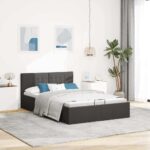 vidaXL Hydraulický posteľný rám+úložný priestor, látka 120x200 cm – Obrázok 4