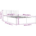 vidaXL Hydraulický posteľný rám+úložný priestor, látka 140x200 cm – Obrázok 11
