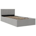 vidaXL Hydraulický posteľný rám+úložný priestor, látka 100x200 cm – Obrázok 3