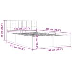 vidaXL Hydraulický posteľný rám+úložný priestor, látka 140x200 cm – Obrázok 11