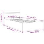 vidaXL Posteľný rám s hydraulickým odkladacím priestorom LED 90x200cm – Obrázok 13