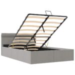 vidaXL Hydraulický posteľný rám+úložný priestor, LED, látka 120x200 cm – Obrázok 9