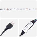 vidaXL Hydraulický posteľný rám+úložný priestor, LED, látka 140x200 cm – Obrázok 11