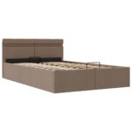 vidaXL Hydraulický posteľný rám+úložný priestor, LED, látka 140x200 cm – Obrázok 3