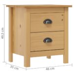 vidaXL Nočné stolíky Hill 2 ks 46x35x49,5 cm, borovicový masív – Obrázok 7
