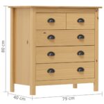 vidaXL Komoda Hill 79x40x80 cm, borovicový masív – Obrázok 6