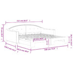 vidaXL Denná posteľ s rozkladacou posteľou bledosivá 100x190 cm látka – Obrázok 11