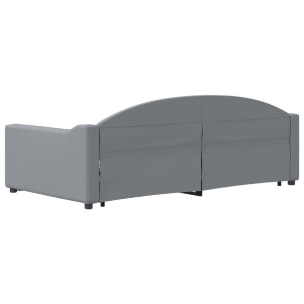 vidaXL Denná posteľ s rozkladacou posteľou bledosivá 100x190 cm látka – Obrázok 5