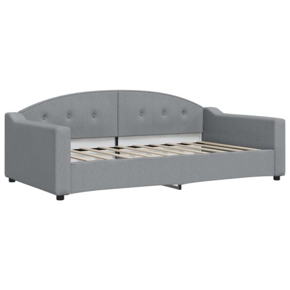 vidaXL Denná posteľ s rozkladacou posteľou bledosivá 100x190 cm látka – Obrázok 6