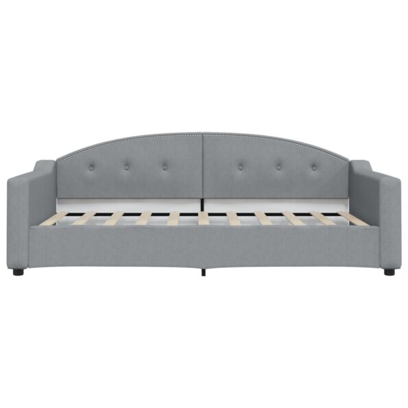 vidaXL Denná posteľ s rozkladacou posteľou bledosivá 100x190 cm látka – Obrázok 7