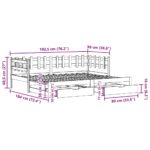 vidaXL Rozkladacia denná posteľ s matracmi bez matraca biela 90x190 cm – Obrázok 12